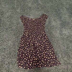 Small Mossimo Floral Off the Shoulder Purple Dress